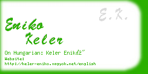 eniko keler business card